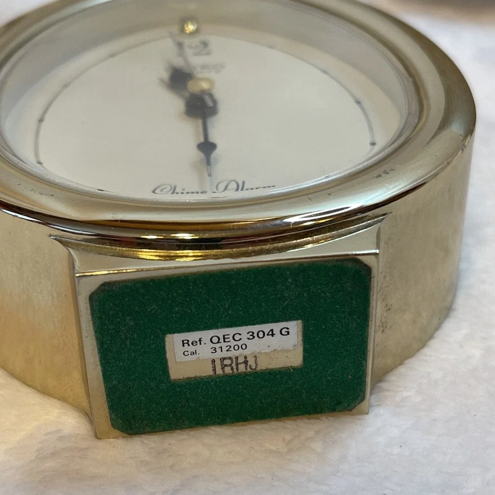 FOR PARTS Vintage‎ Seiko Quartz Chime Alarm Clock Gold Tone